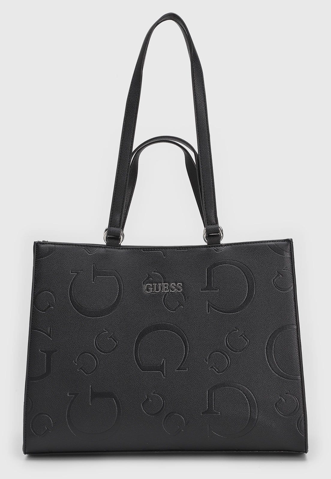Bolsa Feminina Guess Grande Monograma Preta
