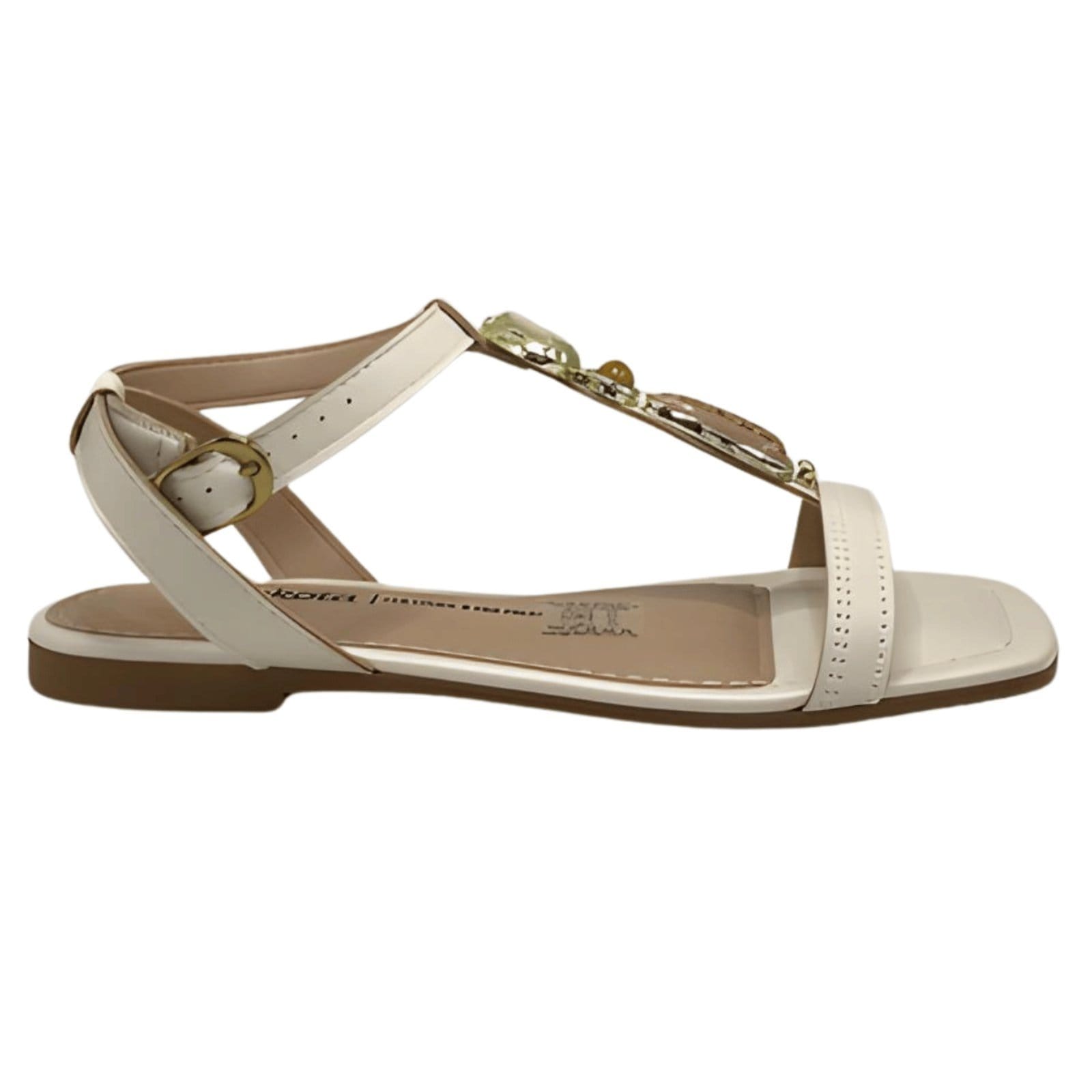 Sandália Rasteira Feminina Com Pedras