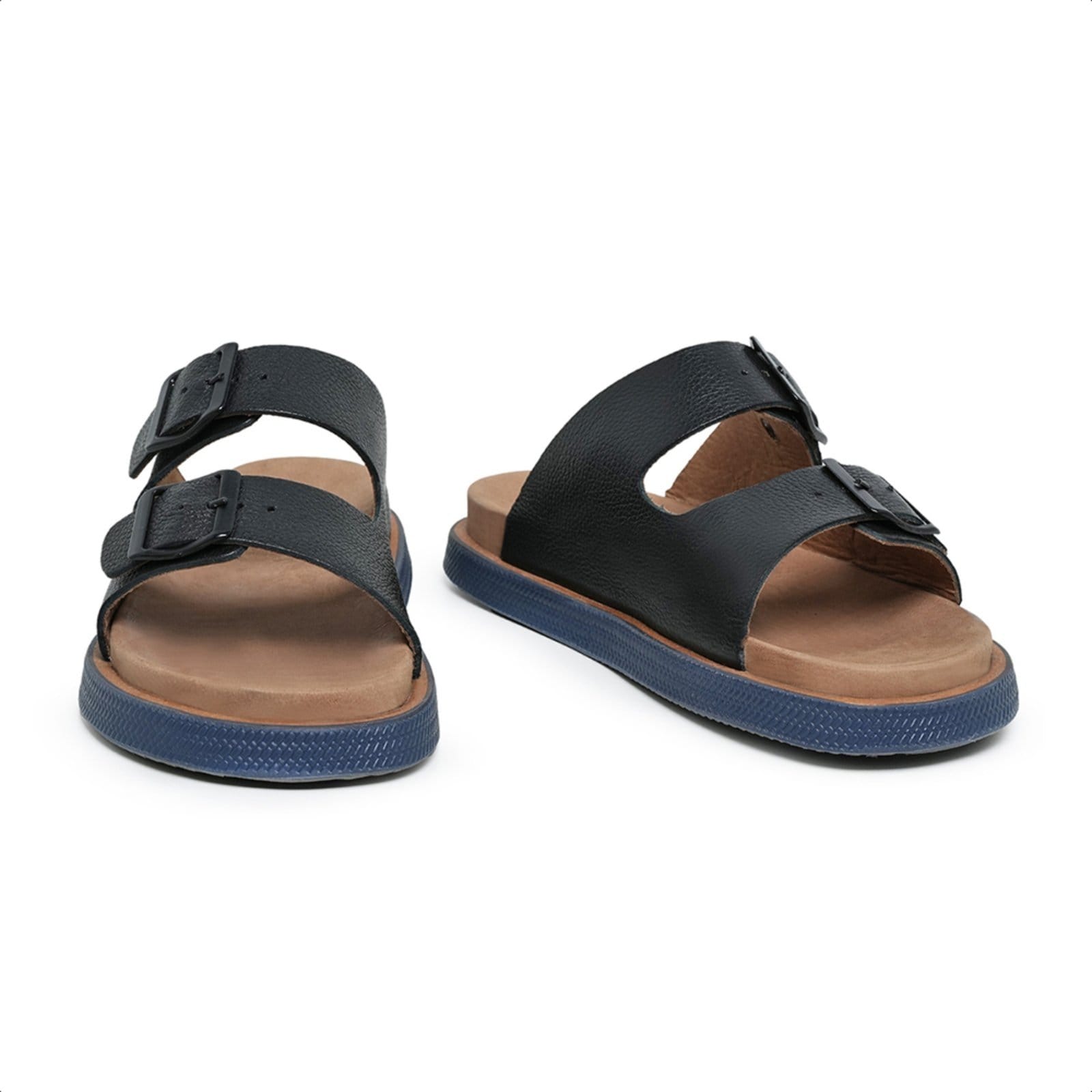 Vista 2 Sandália Masculina Malbork com Duas Fivelas Confortável 000897P Malbork preto