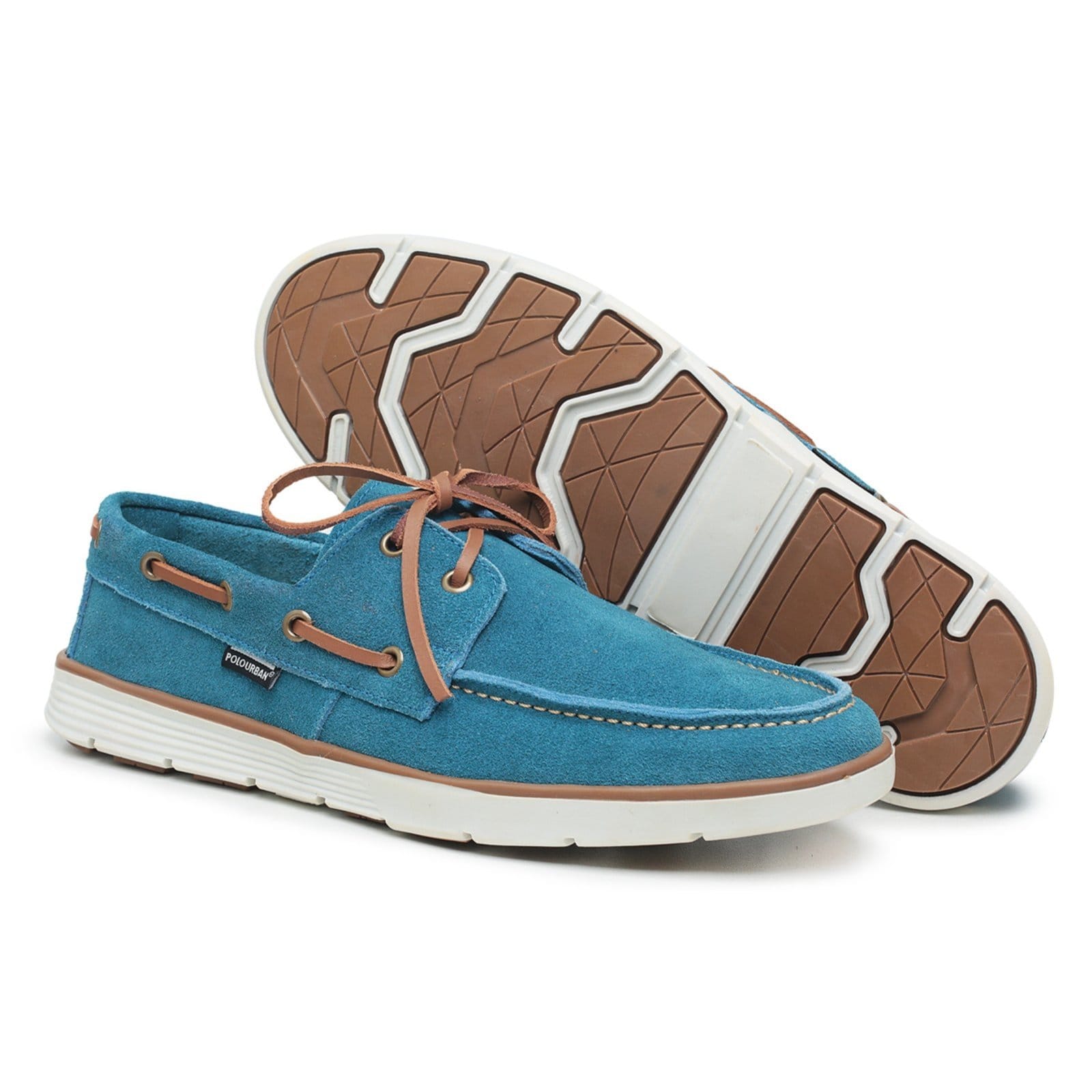 Vista 2 Mocassim Masculino Dockside Top Sider em Couro Polo Urban Turquesa POLO URBAN azul