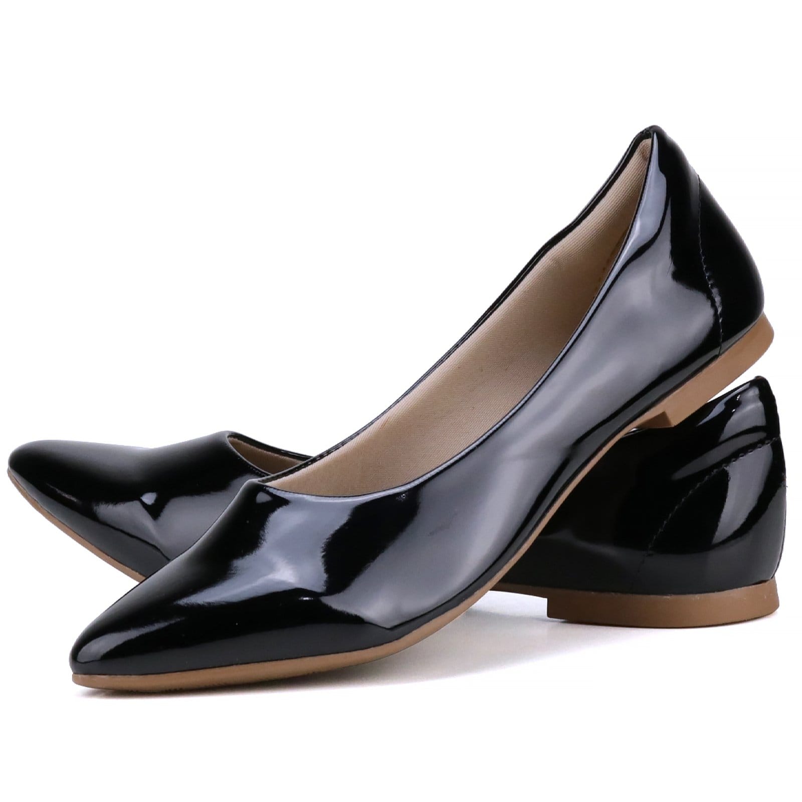 Vista 2 Sapatilha Mr Gutt Bico Fino Verniz Preta Mr. Gutt preto