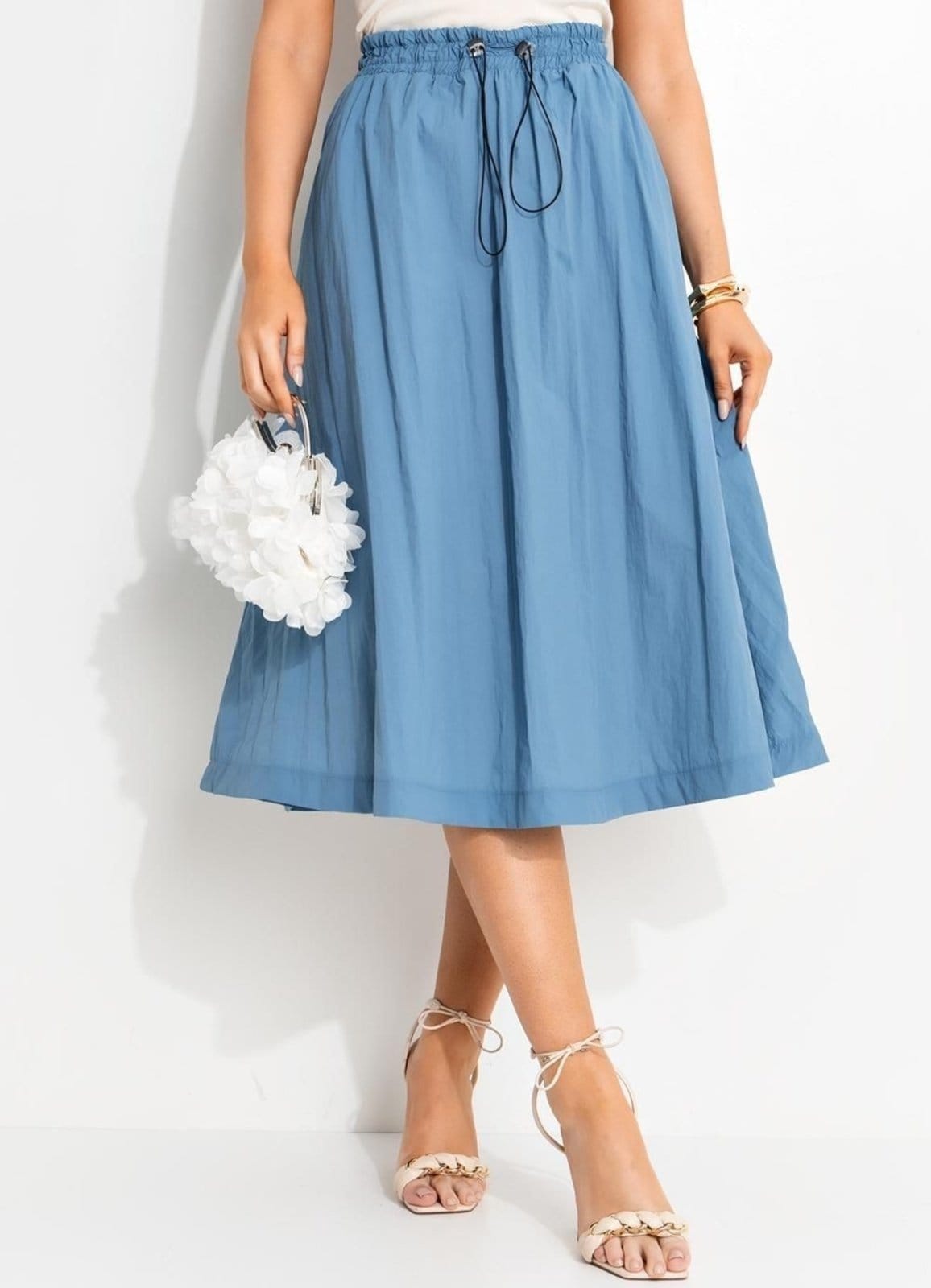 Saia Feminina Em Nylon Quintess Azul