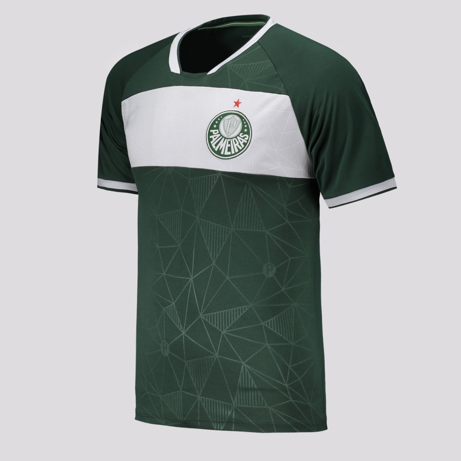 Vista 2 Camisa Palmeiras Winner II Verde Betel branco verde