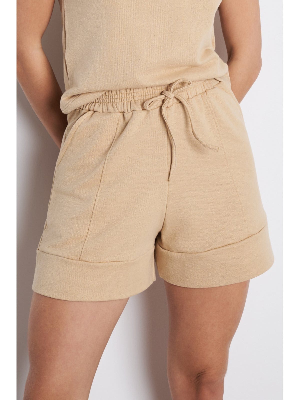 Short Feminino MeuJeans Serena Moletinho Cappuccino