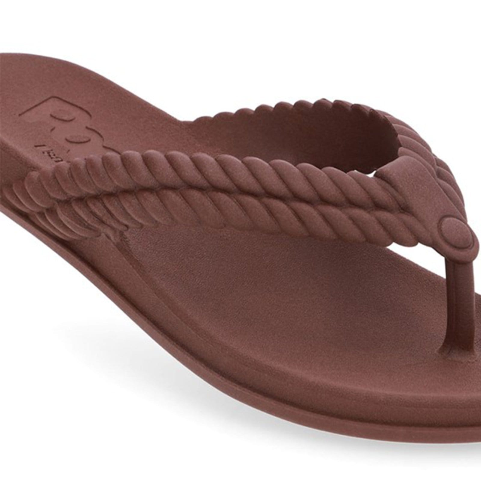 Vista 2 Chinelo Usaflex com tira de dedo trabalhada Confortável leve Moca Mousse Usaflex preto