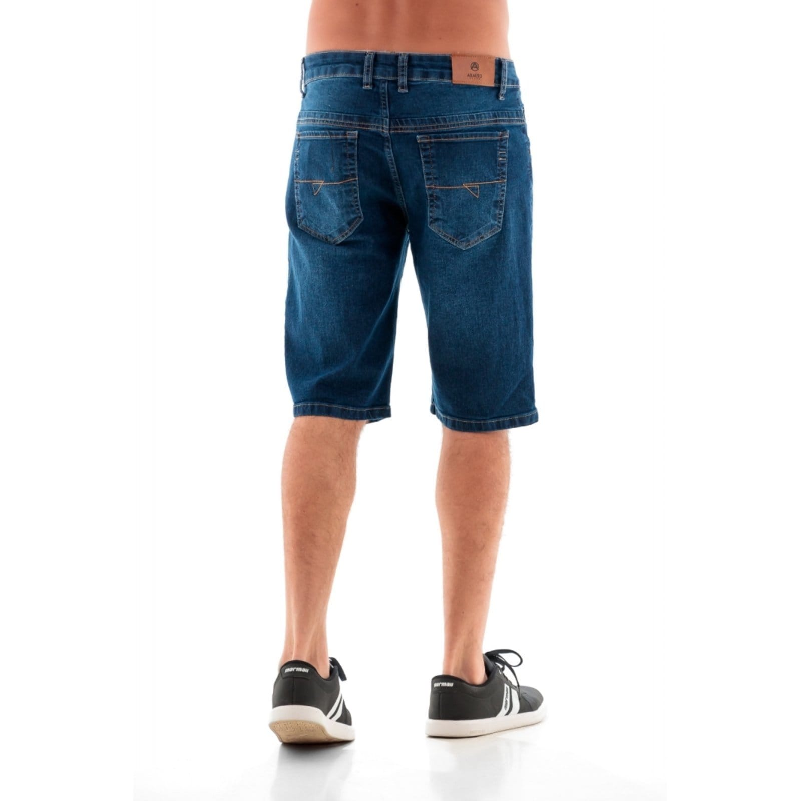 Vista 2 Bermuda Masculina Confort com Bordado ARAUTO JEANS jeans