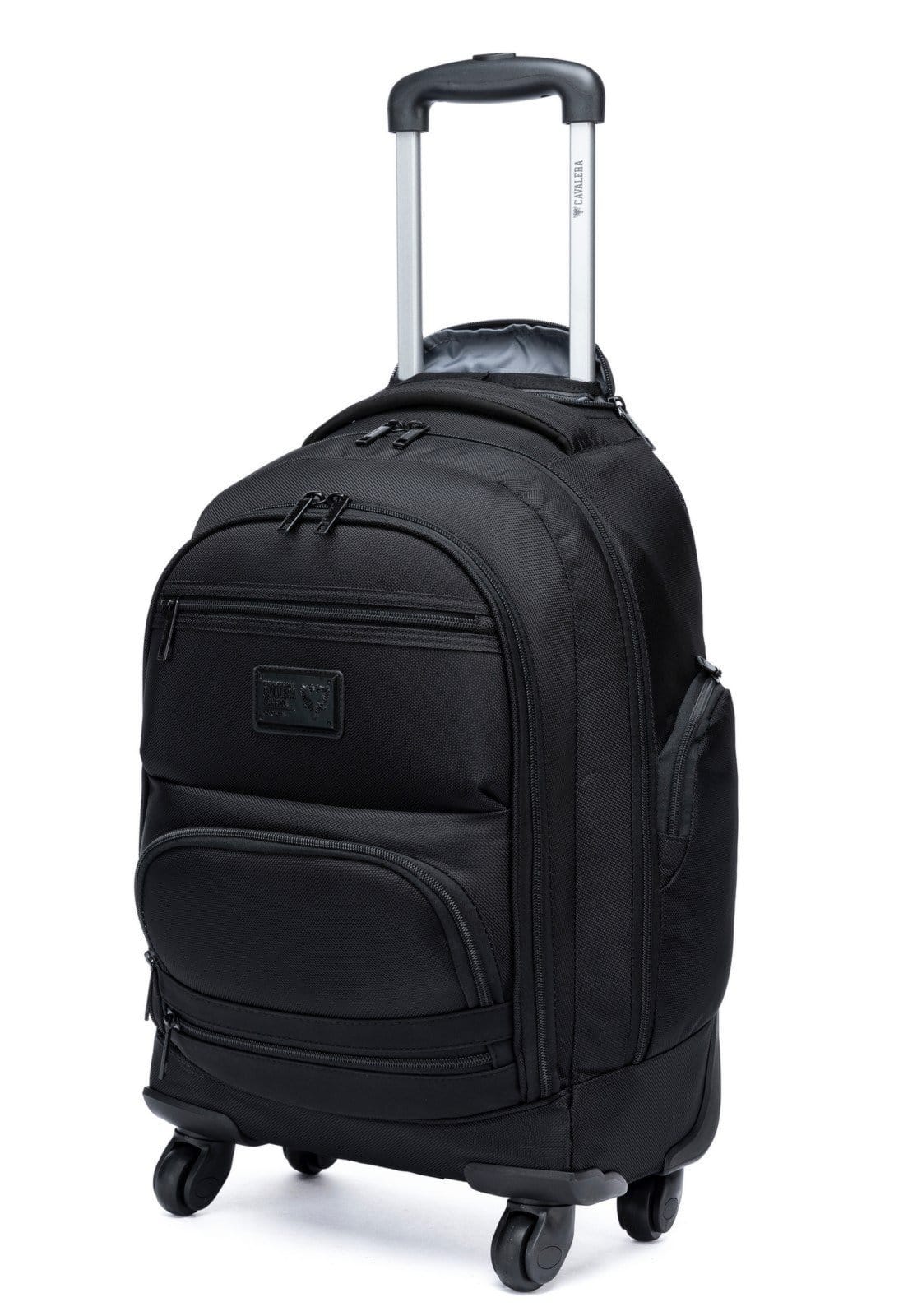 Vista 2 Mochila Bolsa Rodinha Carrinho Masculina Moderna Resistente Cavalera Casual Cavalera preto