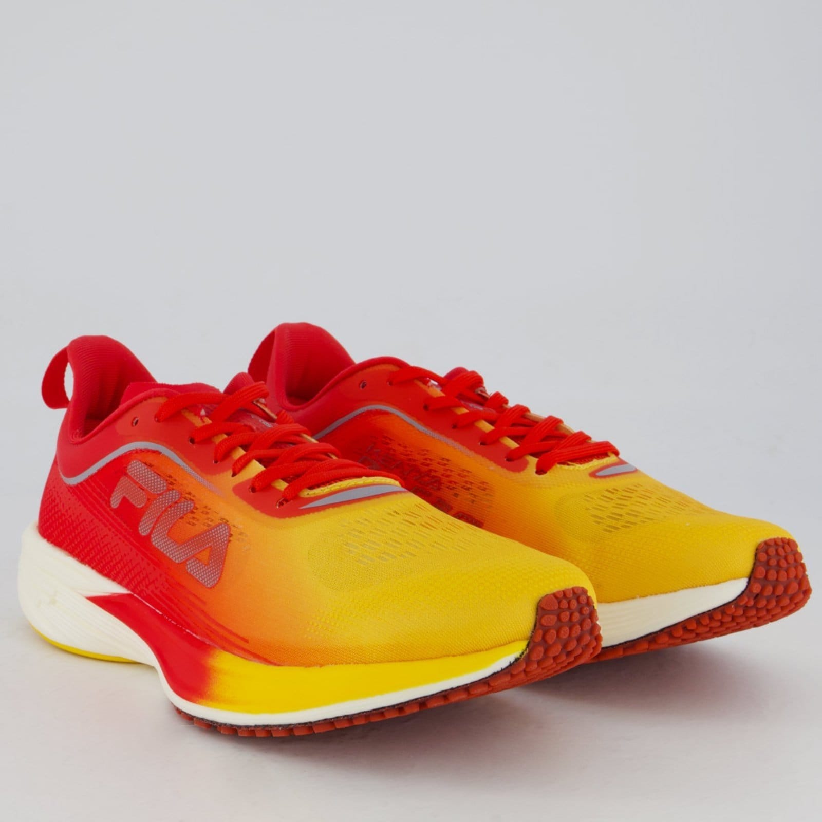 Vista 2 Tênis Fila KR6 Frame e Amarelo Fila vermelho