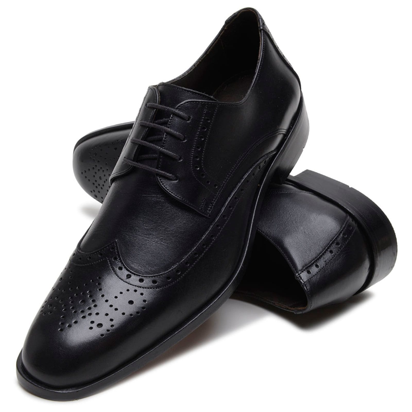 Sapato Masculino Oxford Veritimo Brogue Sola De Couro Social Clássico Elegante Conforto