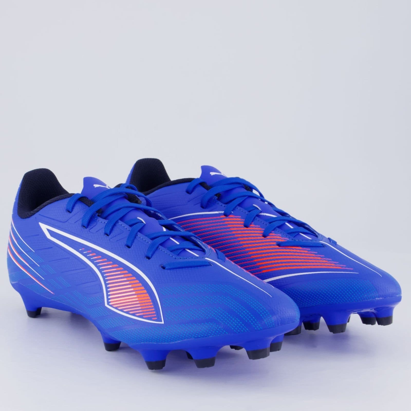 Vista 2 Chuteira Puma Ultra 6 Play FG/AG Campo e Laranja Puma azul