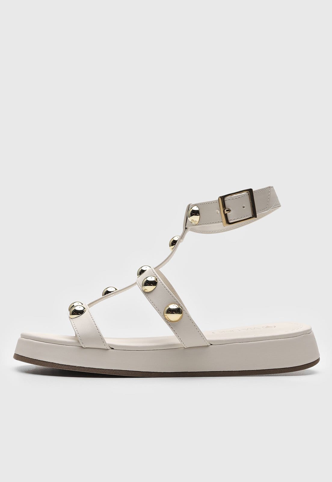 Rasteira Papete Via Uno Tiras Branca