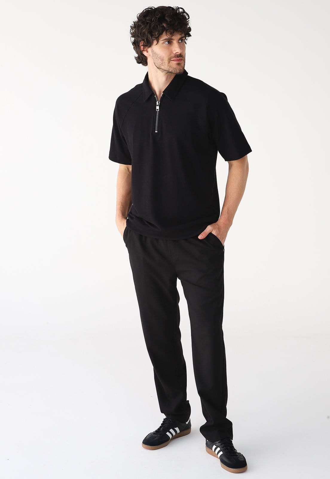 Camisa Polo Colcci Reta Zíper Preta - 2