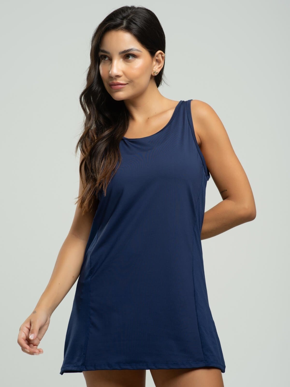 Vestido Beach Tennis Feminino Tecido Proteção Uv 50+ Vicbela Marinho