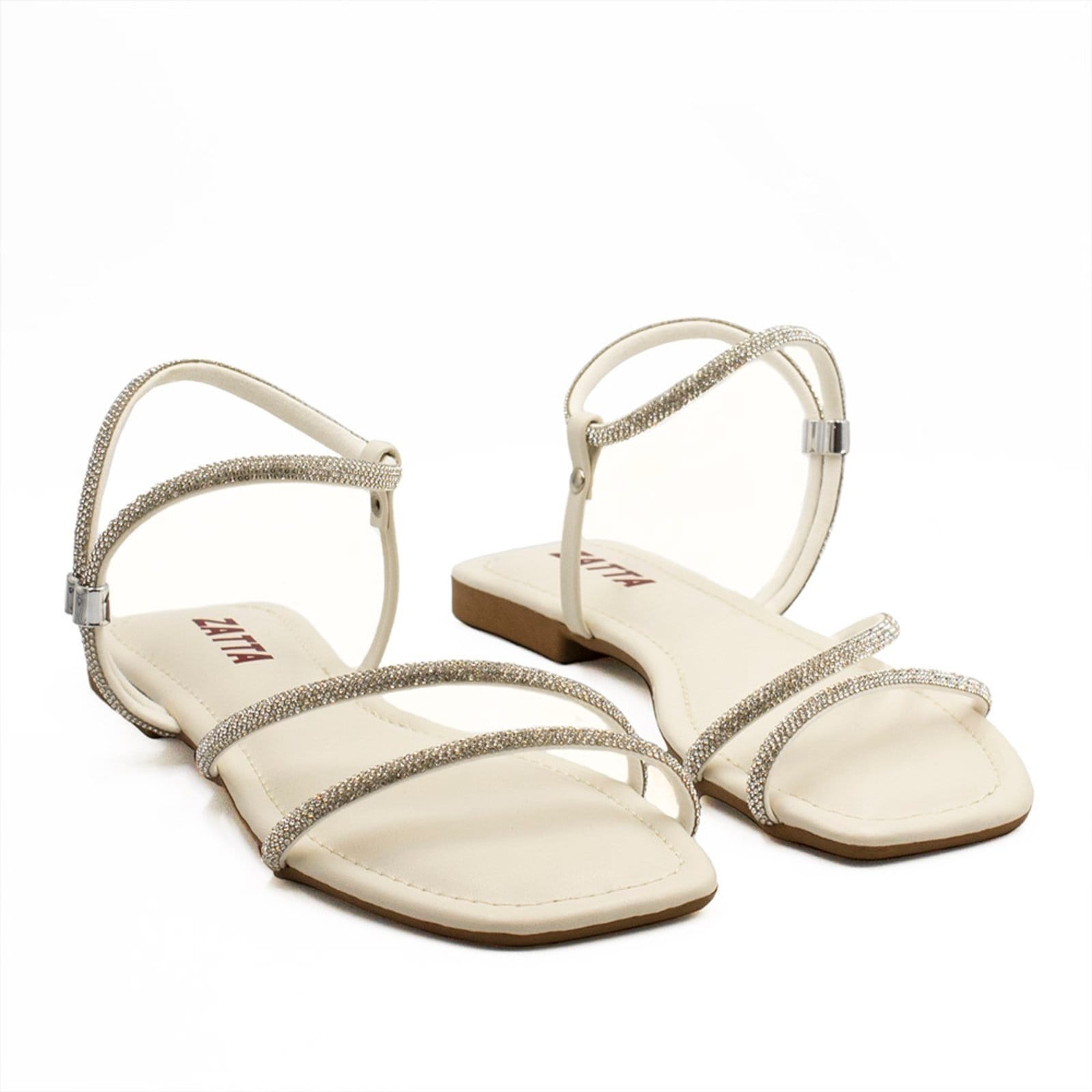 Vista 2 Rasteira Zatta Ajuste Brilho Mara Off White ZATTA branco white