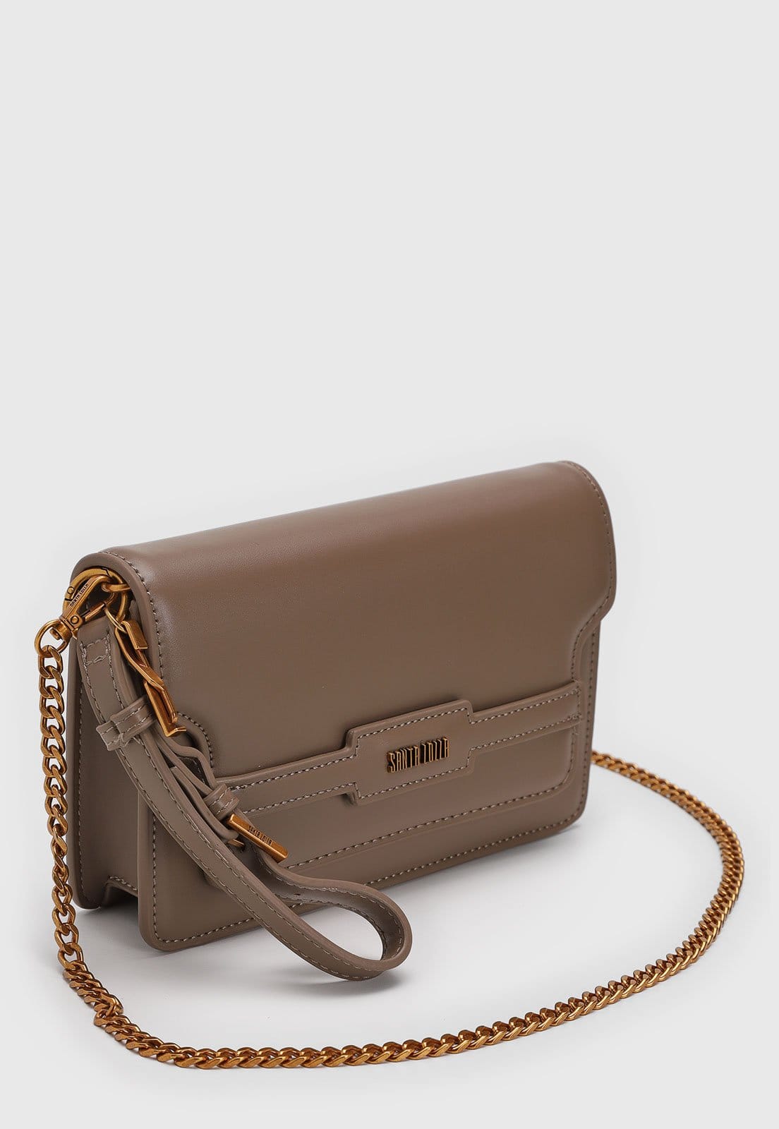 Vista 2 Bolsa Transversal Santa Lolla Logo Santa Lolla marrom