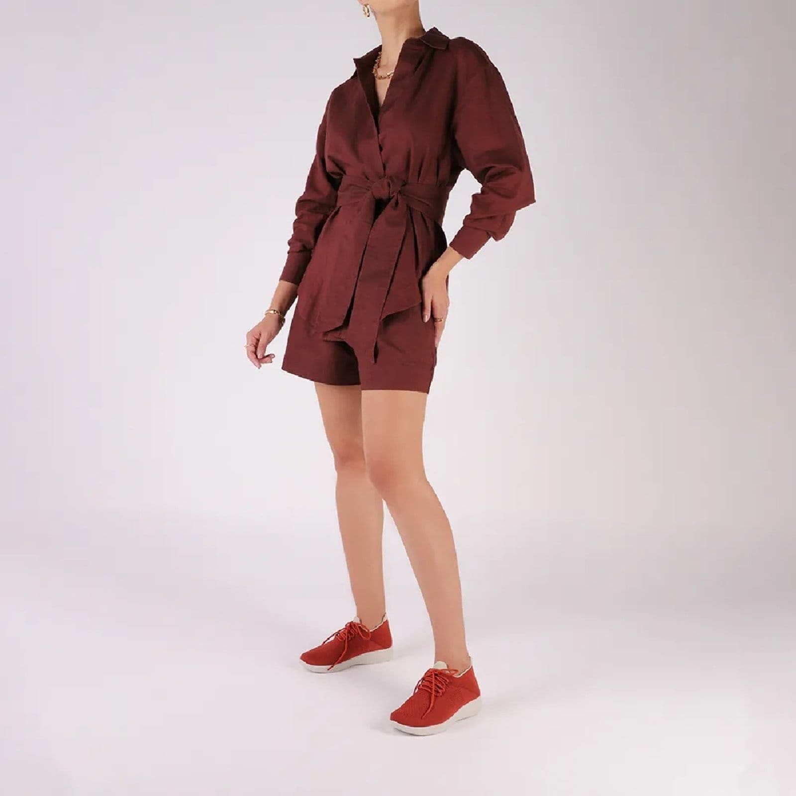 Vista 2 Tênis Usaflex Tricot com Cadarço Conforto, Leveza e Estilo Terracota Usaflex preto