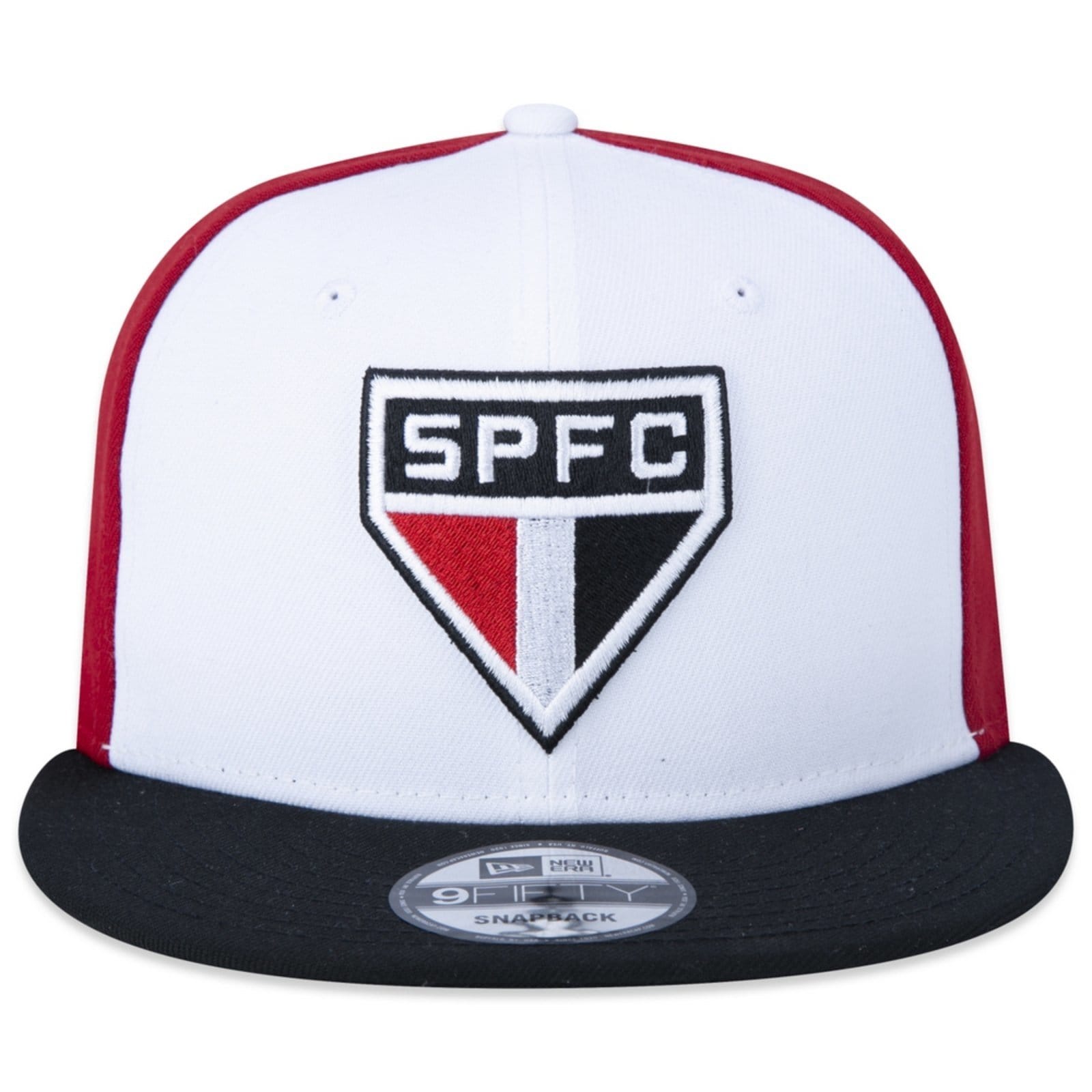 Vista 2 Boné New Era 9fifty Snapback São Paulo Vermelho new era branco