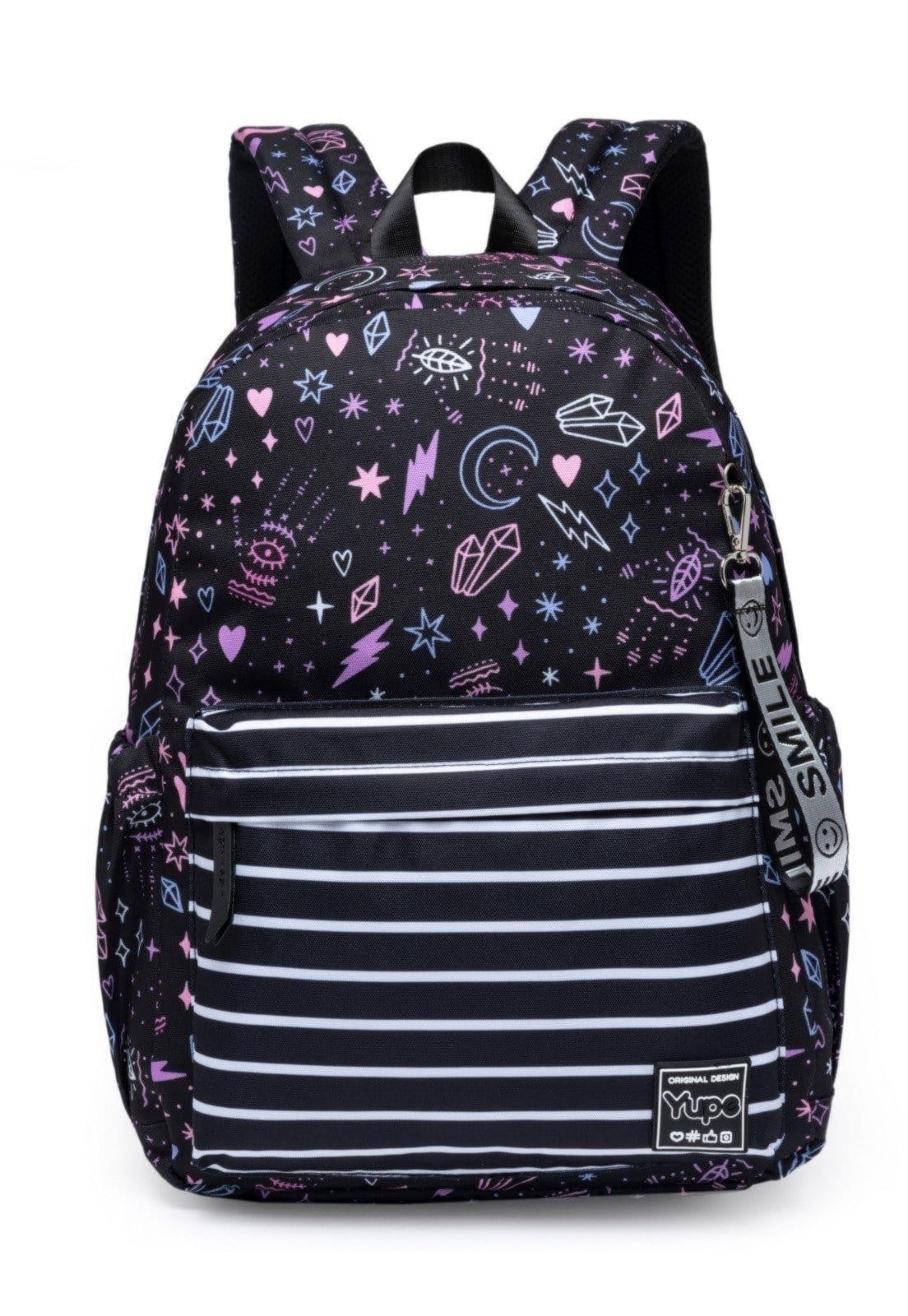 Vista 2 Infantil - Mochila Estojo Casual Espaçosa Notebook Escola Faculdade YUPE preto