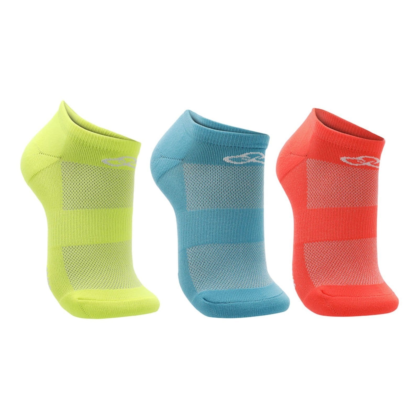 Meia Olympikus Cano Invisível Neon Pacote c/ 3 pares Masculina Amarelo