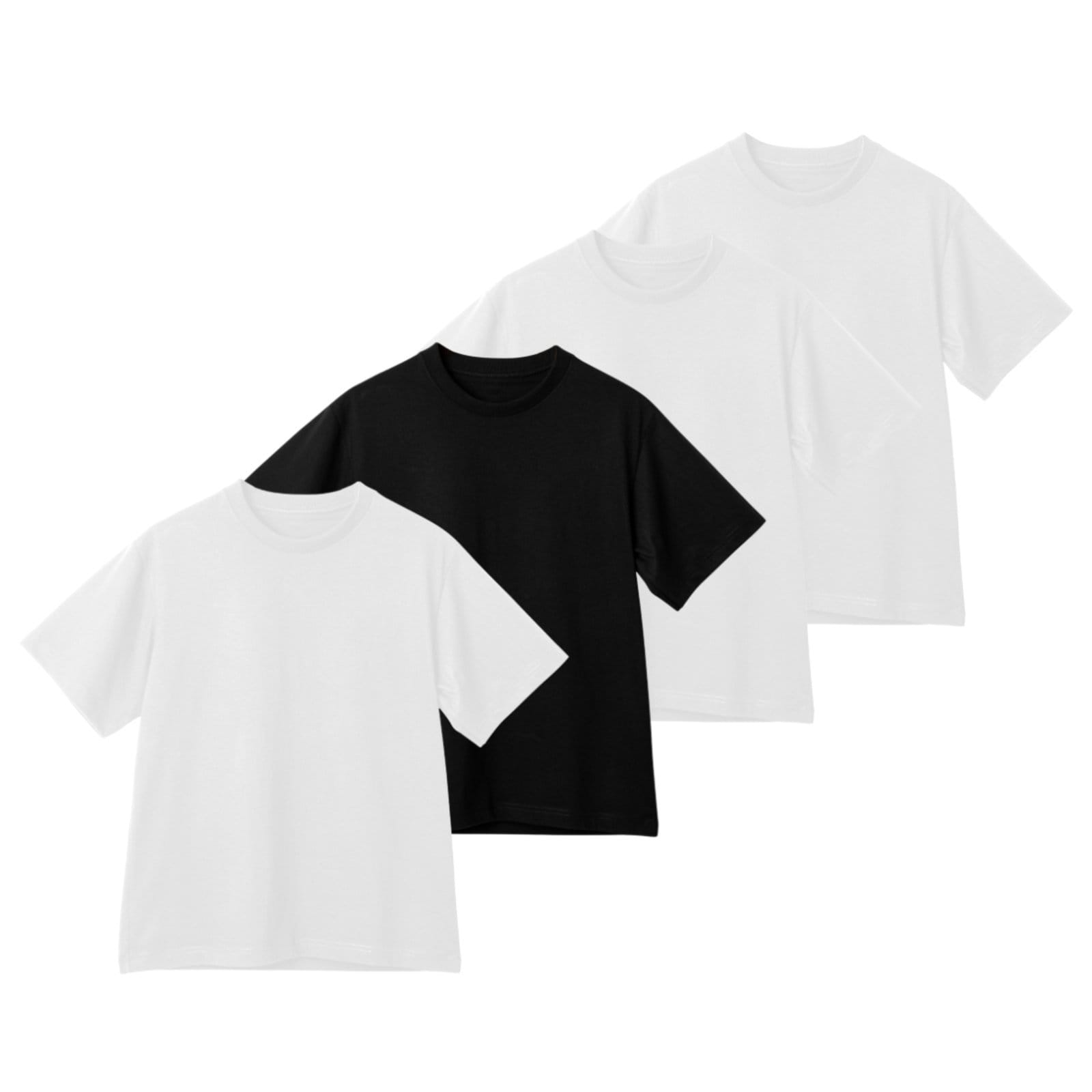 Kit 4 Camiseta Oversized de Algodão Masculina Ideal para Academia e Esportes Gola Redonda Lisa