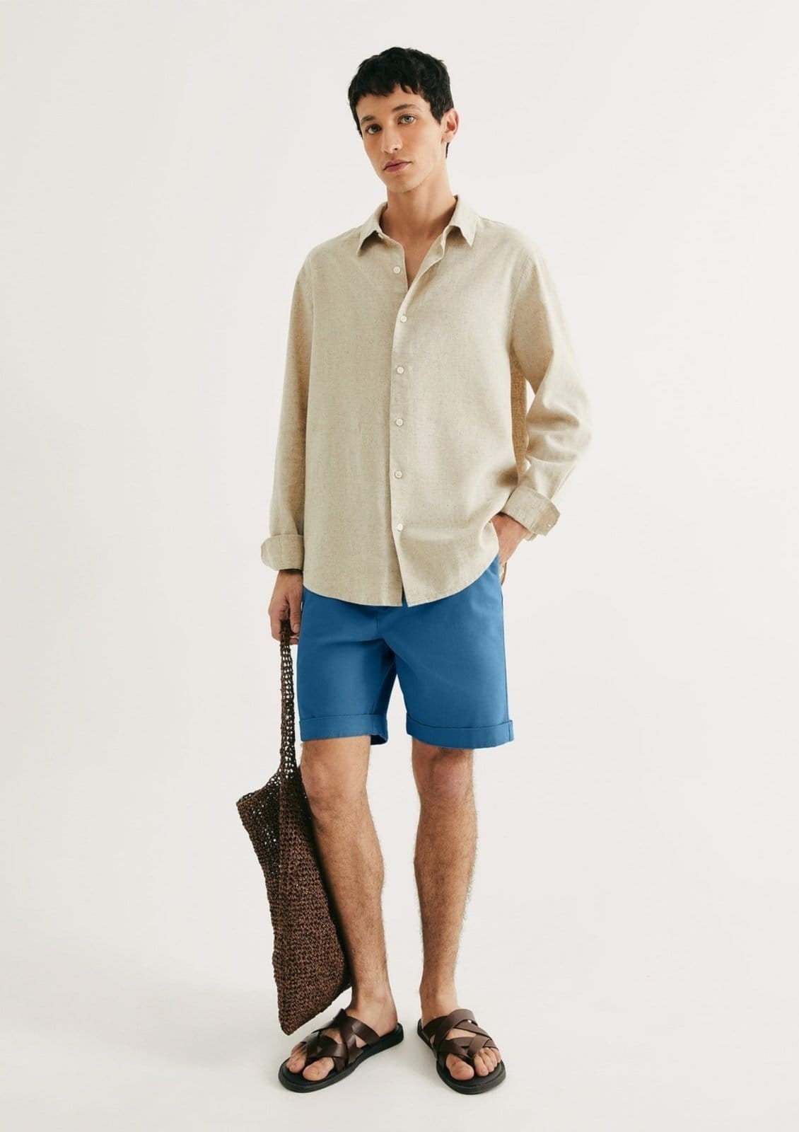 Bermuda Básica Masculina Em Sarja