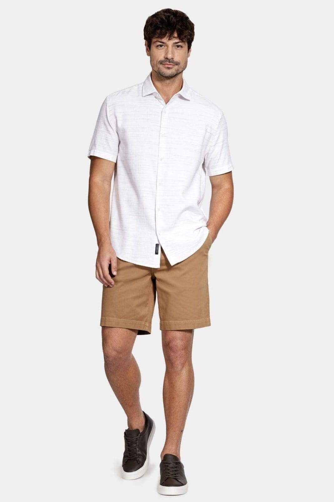 Vista 2 Camisa Aramis Regular Algodão Manga Curta Aramis off-white