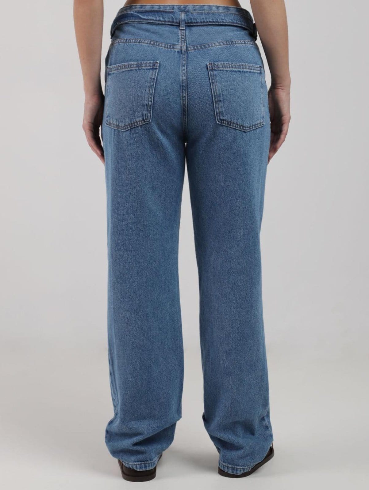 Vista 2 Calça Jeans Reta Autentique Feminina Autentique azul
