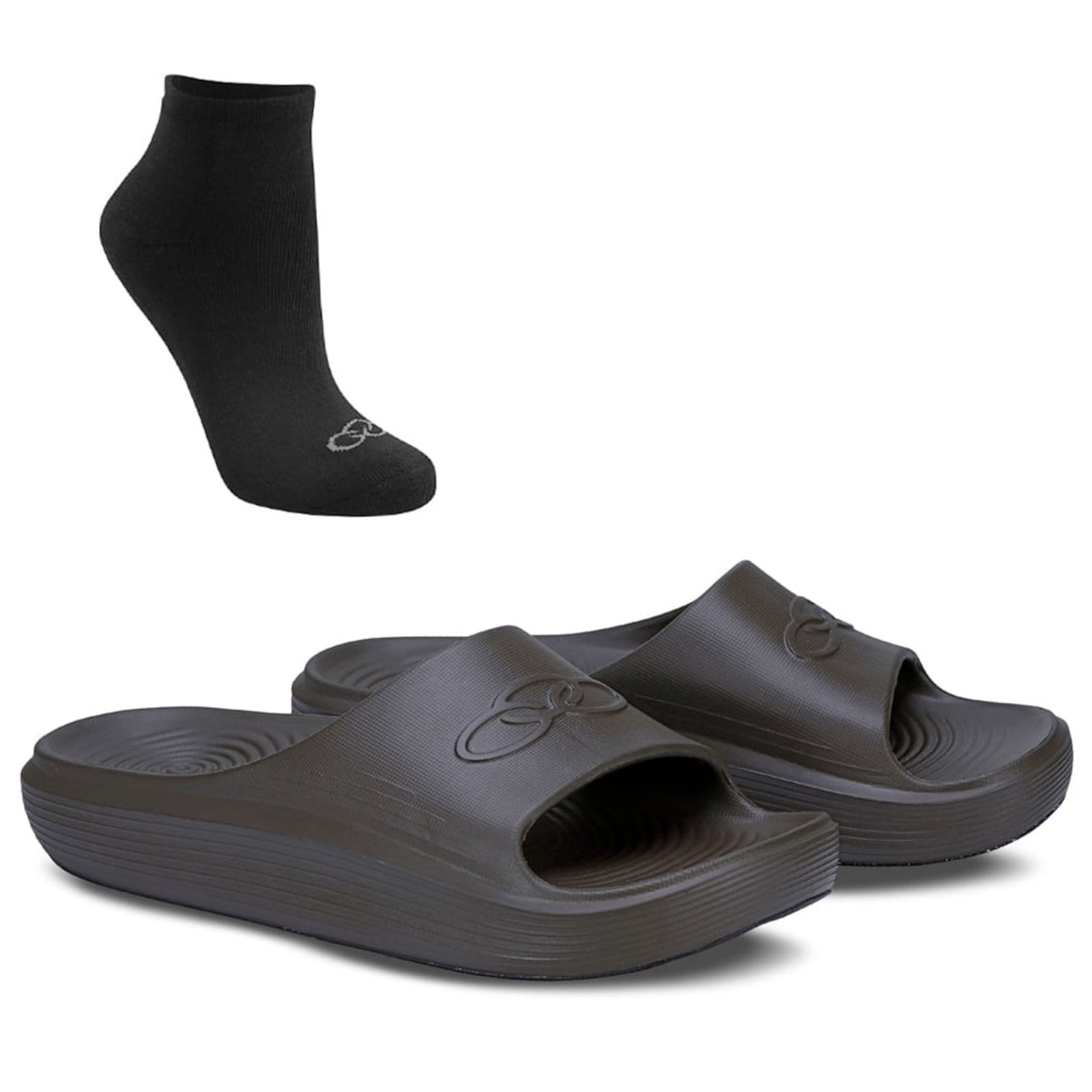 Kit Olympikus 1 Chinelo Sereno e 1 Meia de Cano Curto Masculina Kit Olympikus 1 Chinelo Sereno e 1 Meia de Cano Curto Masculina