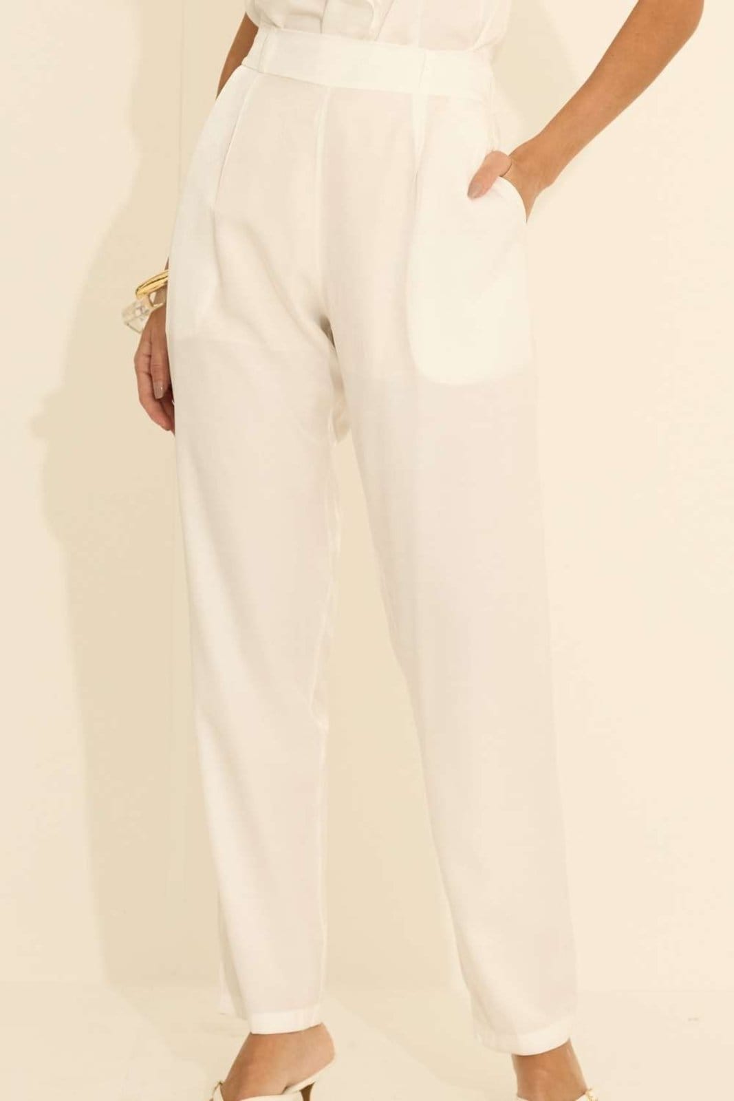 Calça Vanibele Crepe Off White