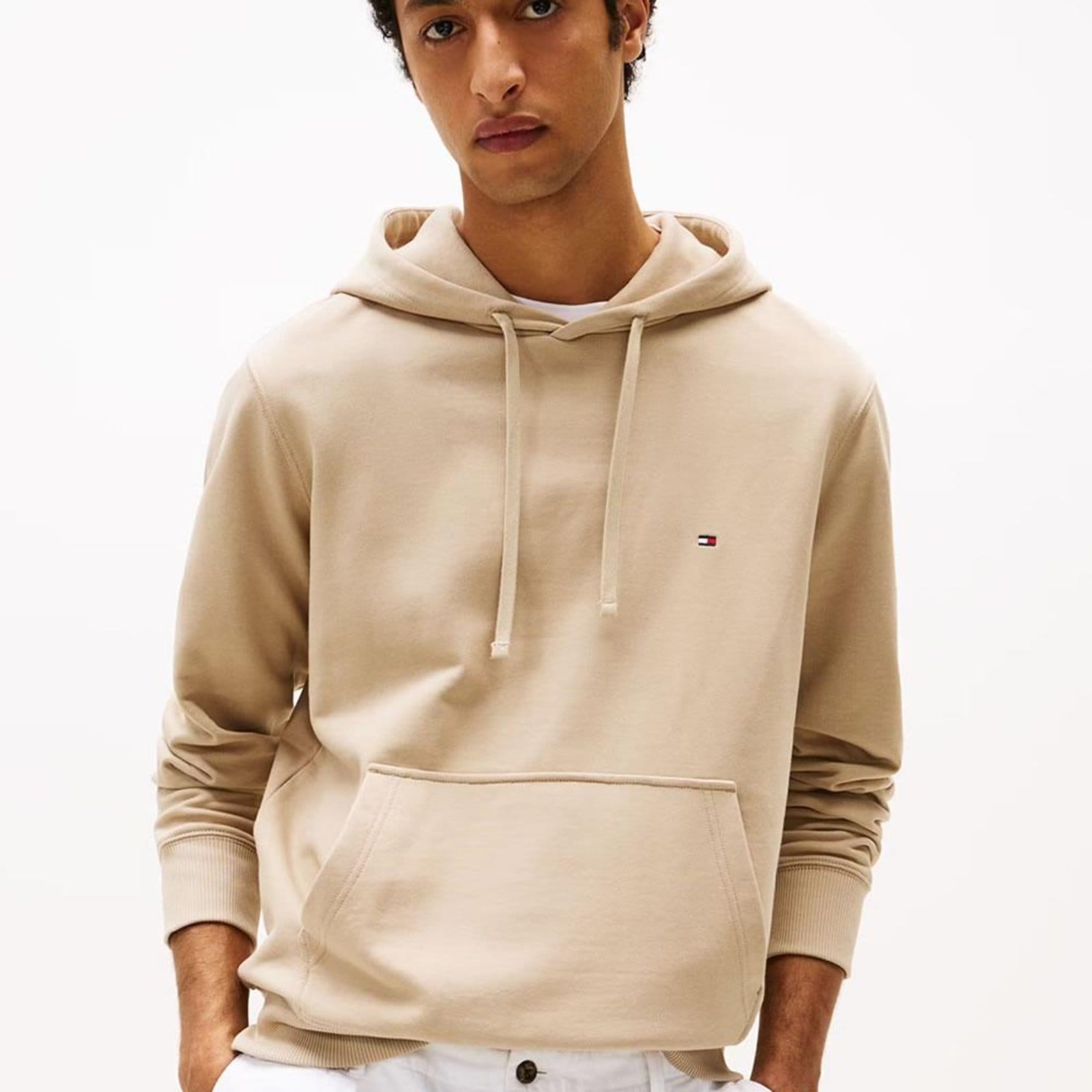 Vista 2 Moletom Canguru Tommy Hilfiger Mini Flag Terry Kaki Tommy Hilfiger marrom kaki