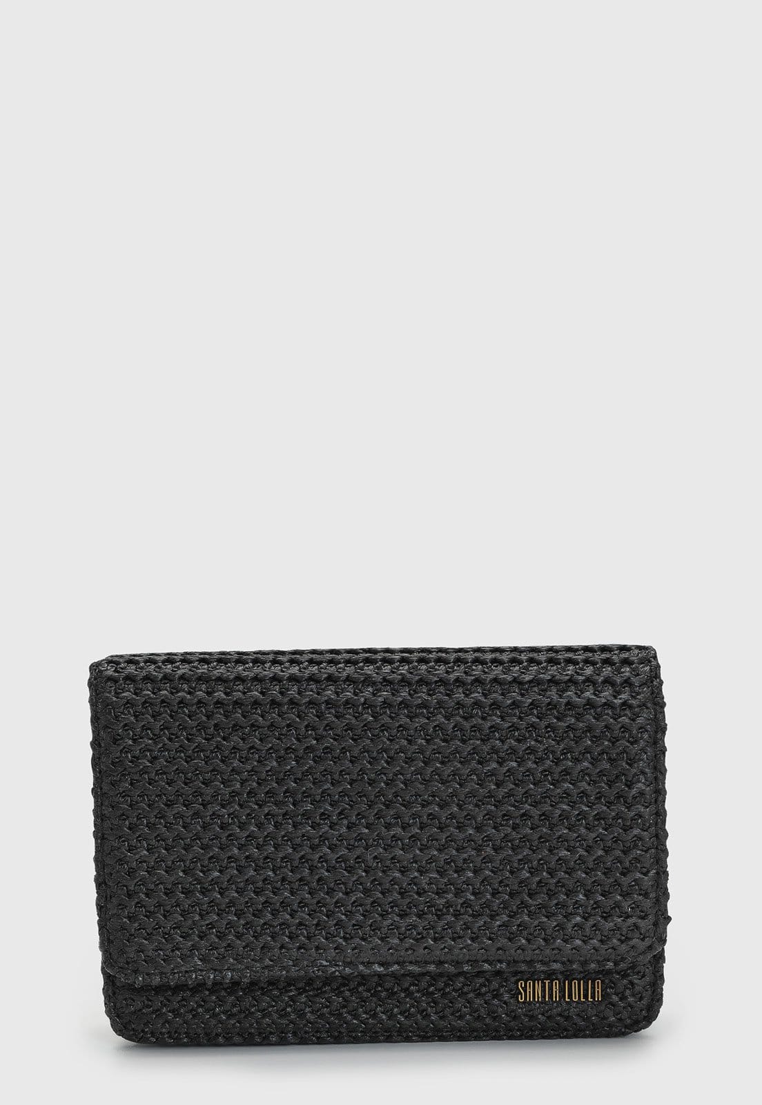 Bolsa Feminina Santa Lolla Trançada Preta