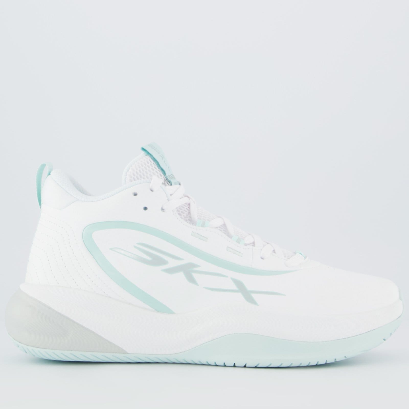 Tênis Skechers SKX League Branco e Azul Claro