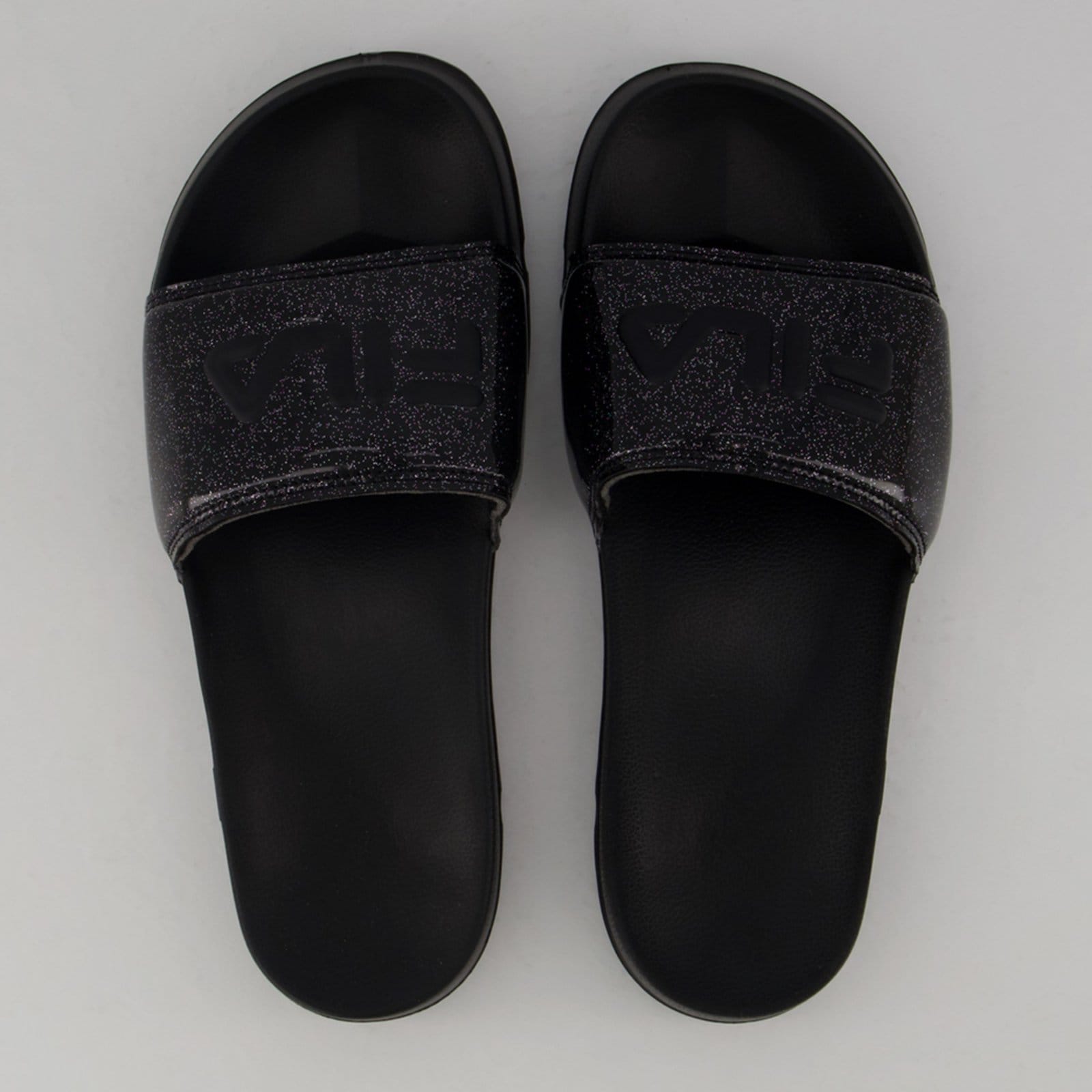 Vista principal Chinelo Fila Drifter Basic Feminino e Prata Fila preto