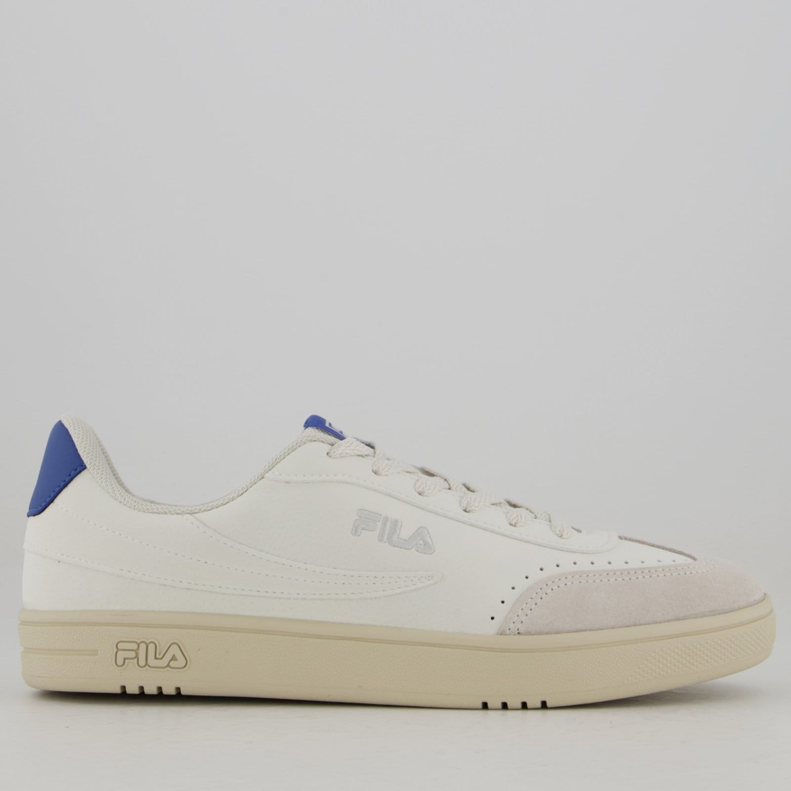 Tênis Fila Court 80 Off White e Azul