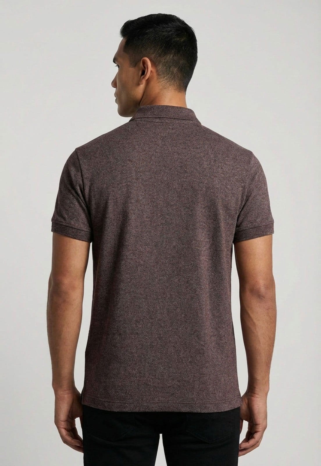 Vista 2 Polo Masculina Aramis Zíper Mescla Aramis vinho