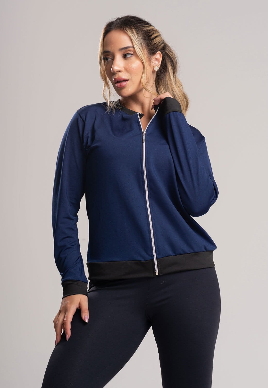 Casaco MVB Modas Jaqueta Bomber Suplex Marinho