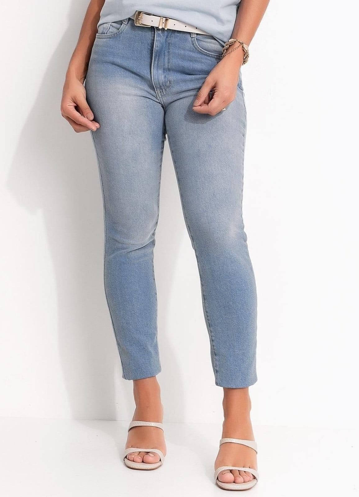 Calça Em Jeans Jeans Claro