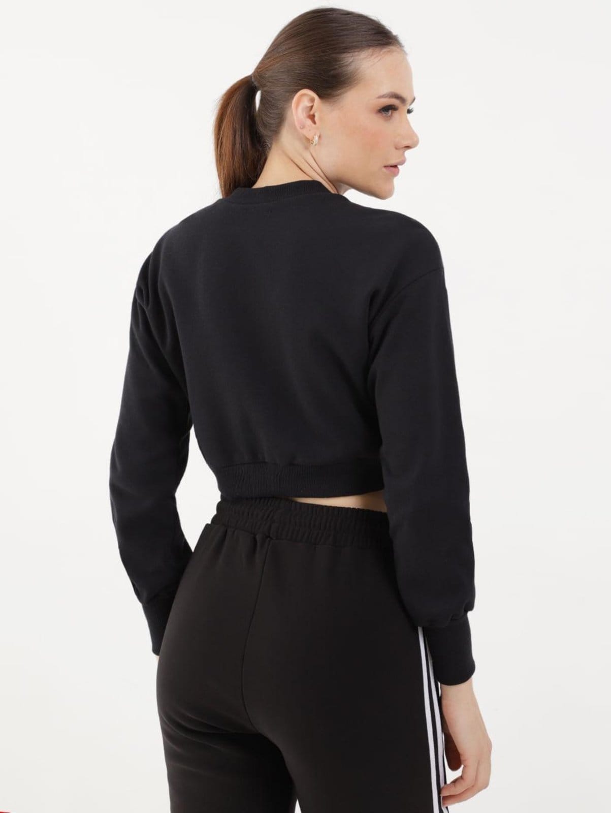 Vista 2 Moletom Cropped Autentique Feminino Autentique preto