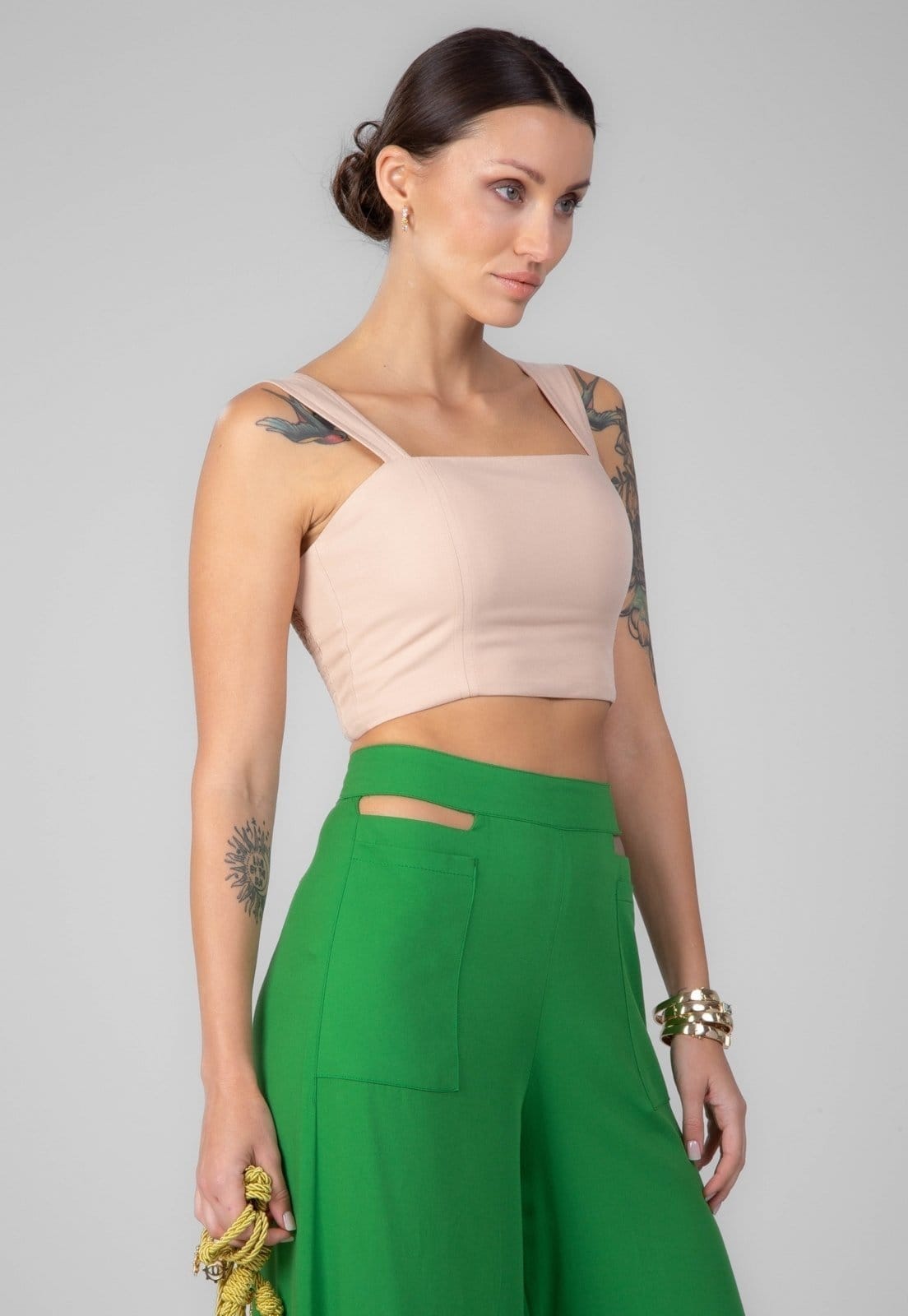 Calça Alfaiataria Traymon Pantalona Bandeira