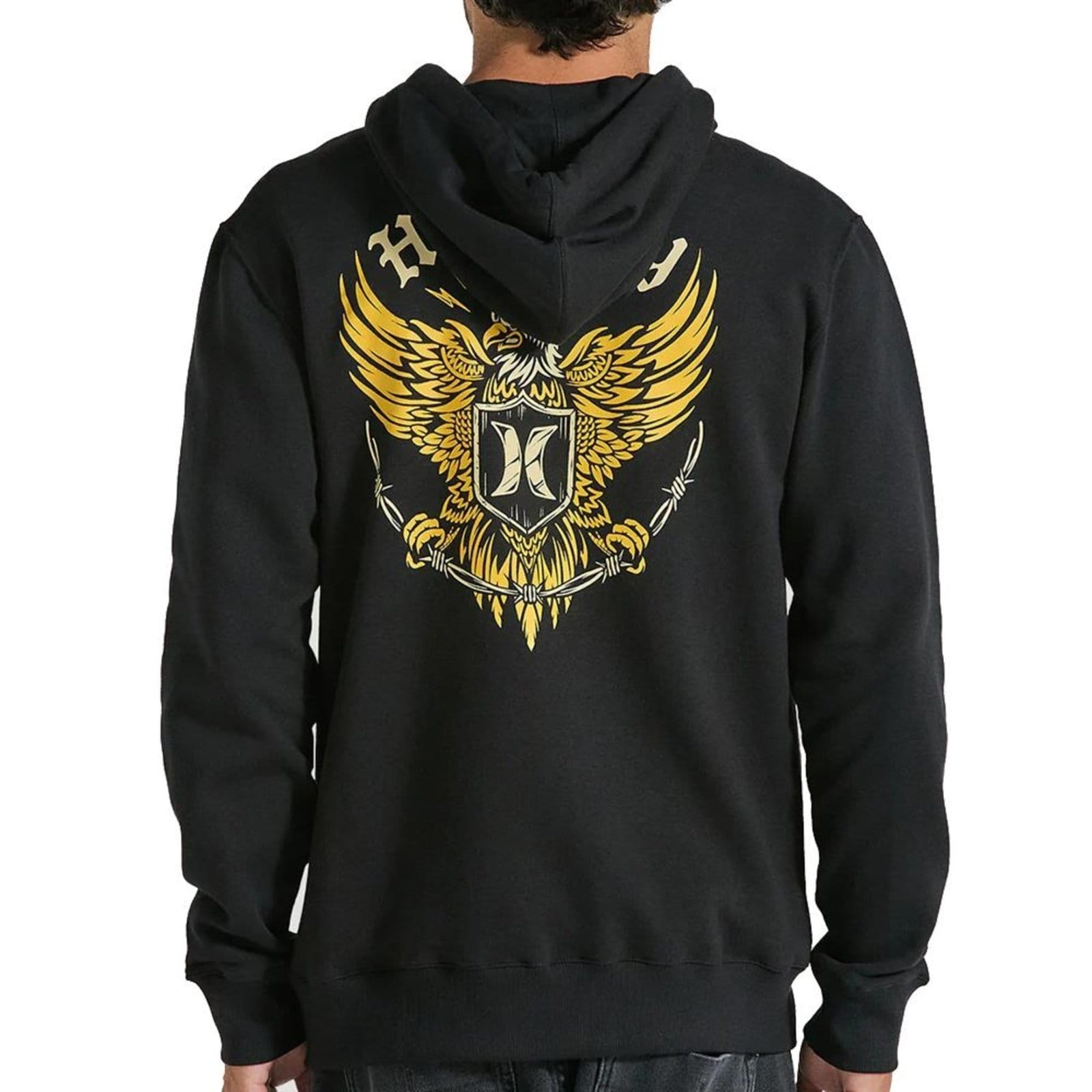Vista 2 Moletom Hurley Aberto Eagle WT25 Masculino hurley preto