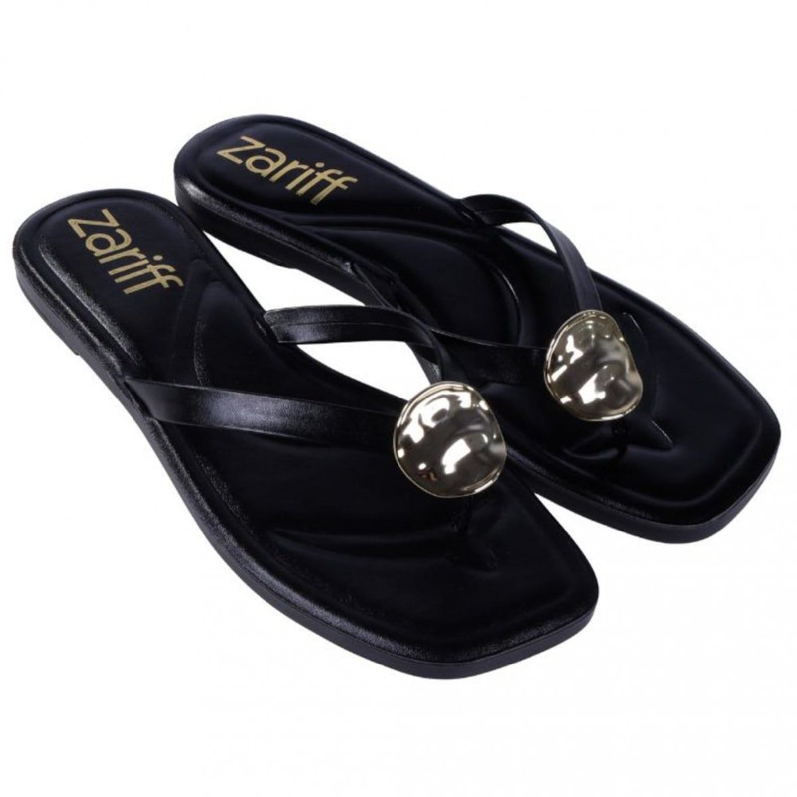 Vista 2 Chinelo Rasteira Feminino Zariff 3055.1047 Zariff Zariff preto