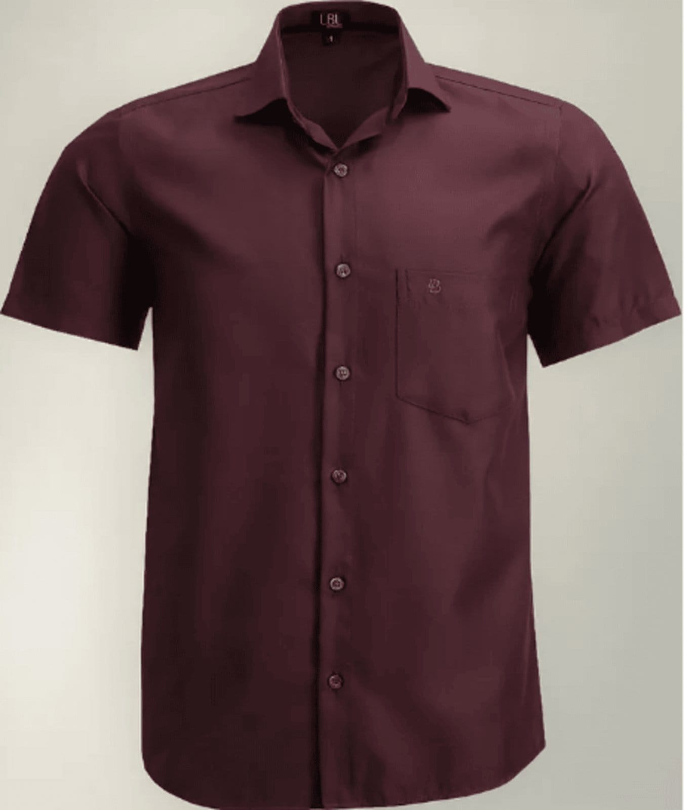 Vista 2 Kit Camisas Sociais LBL Comfort Poliéster Com Bolso Lynd Macia Fácil de Passar Manga Curta Amil azul/bordô/prata