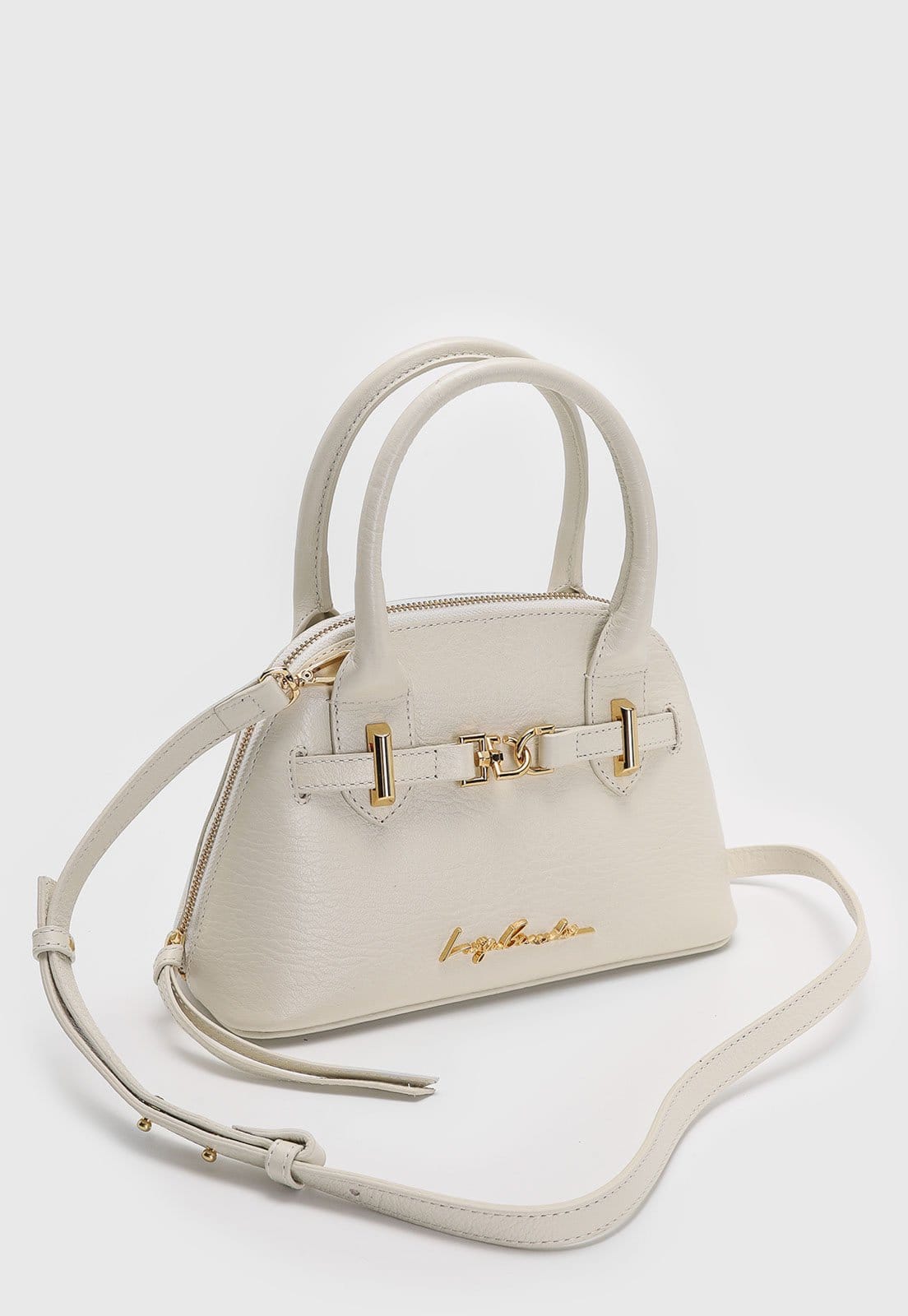 Vista 2 Bolsa Luiza Barcelos Tiracolo Alça dupla Off White Luiza Barcelos off-white white