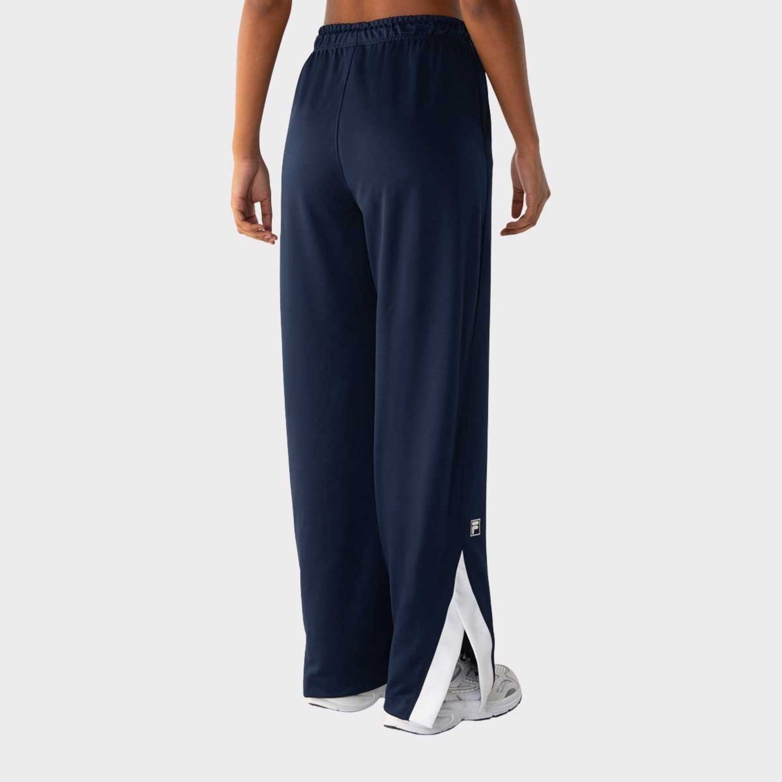 Vista 2 Calça Fila Comfort Chevron Feminina Marinho e Branca Fila azul marinho