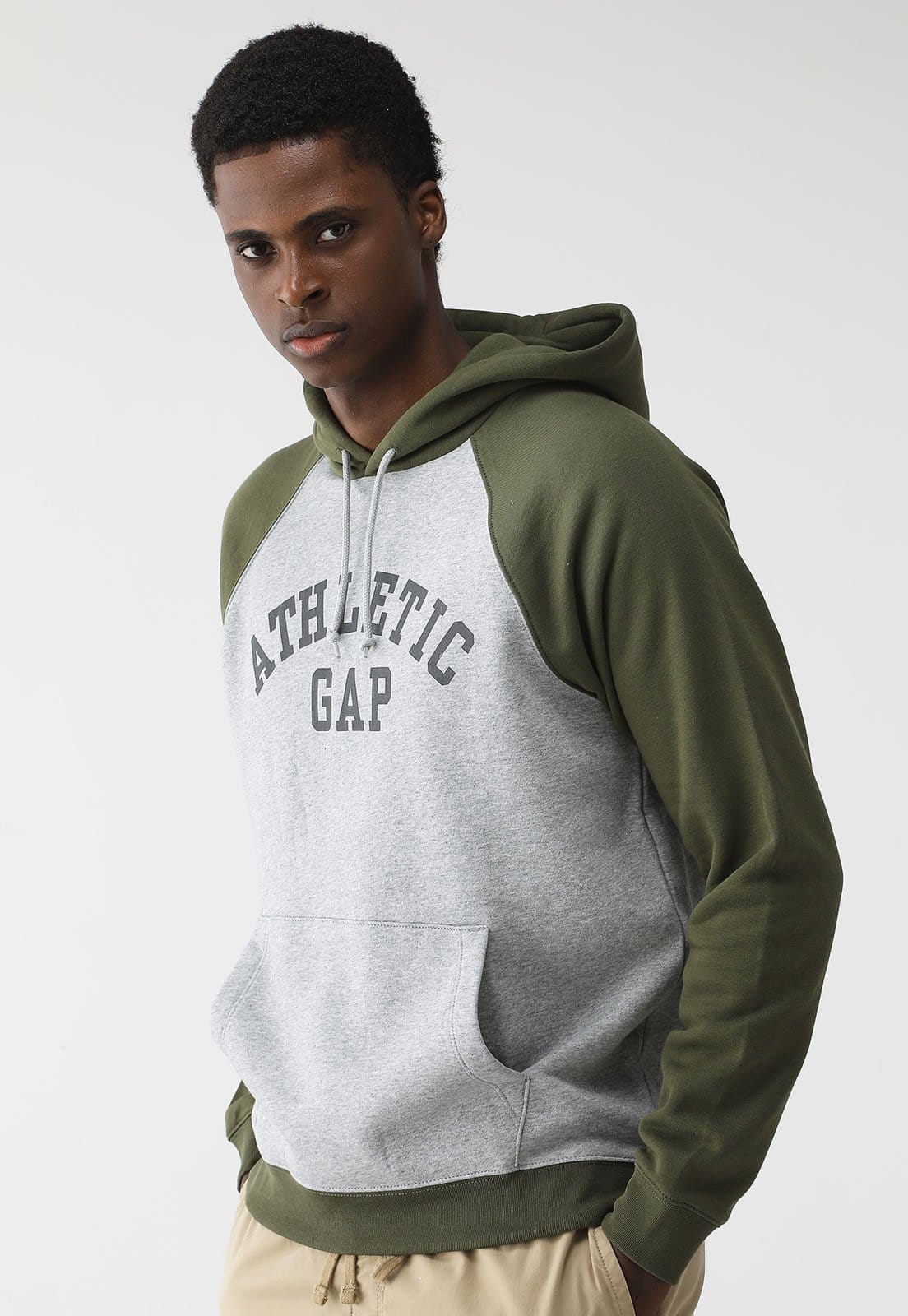 Blusa de Moletom Flanelada Fechada GAP Logo