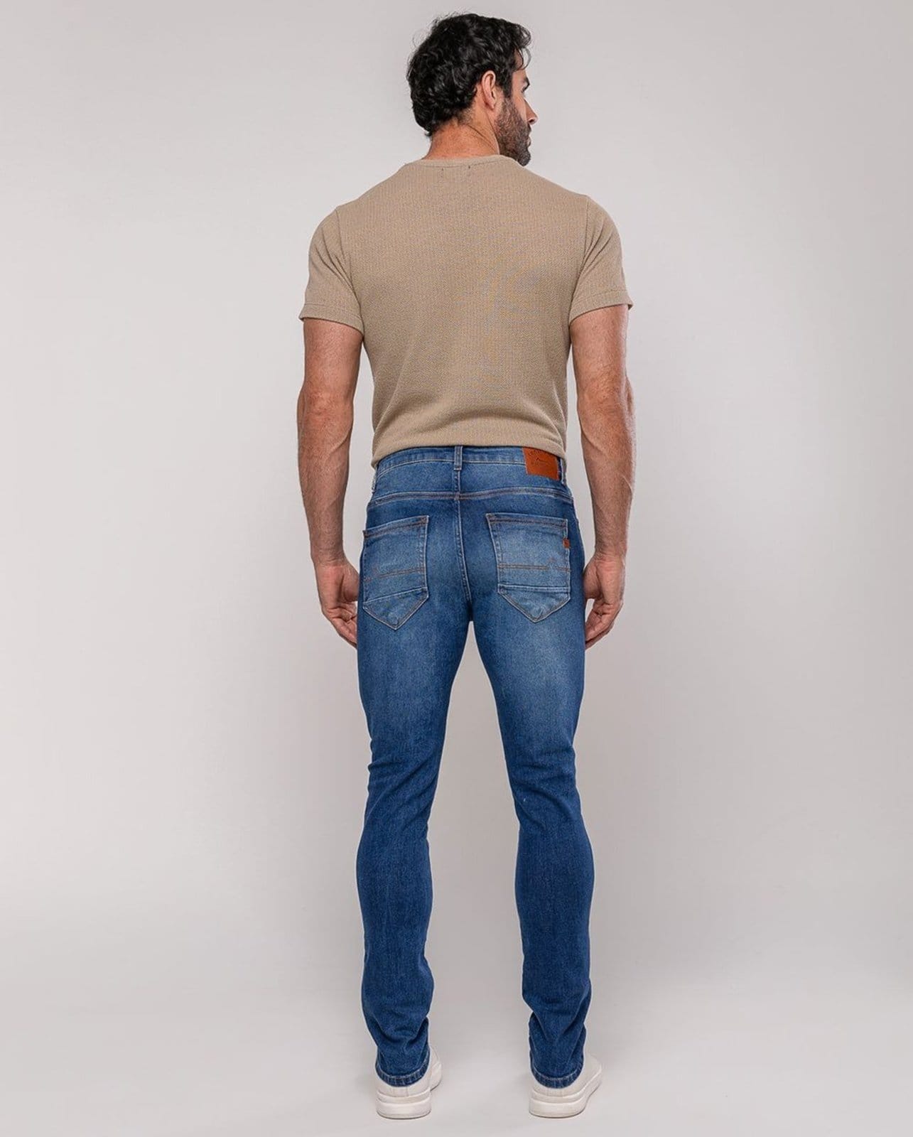 Vista 2 Calça Slim Fit Masculina 24838 Escura Consciência jeans