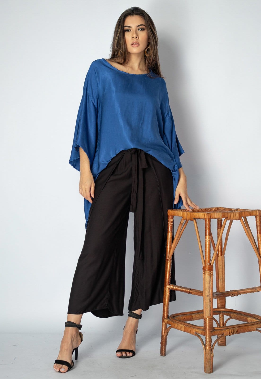 Vista 2 Calça Envelope Amazonia Vital Dueré Pantacourt Viscose Preta Amazonia Vital preto