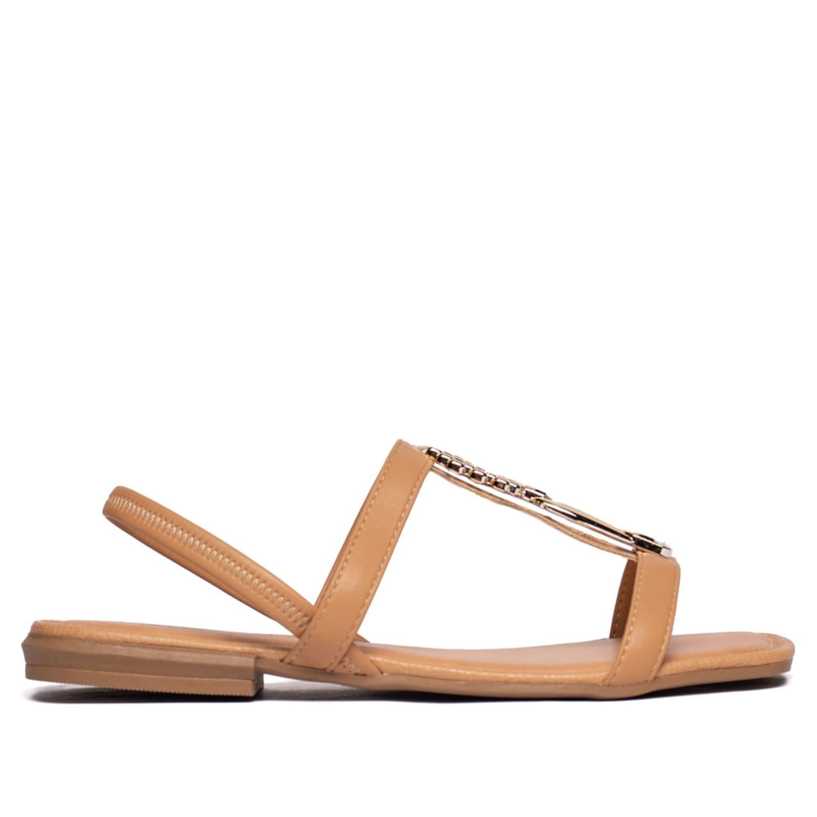 Sandália Rasteira Feminina Mississipi Adereço Claro