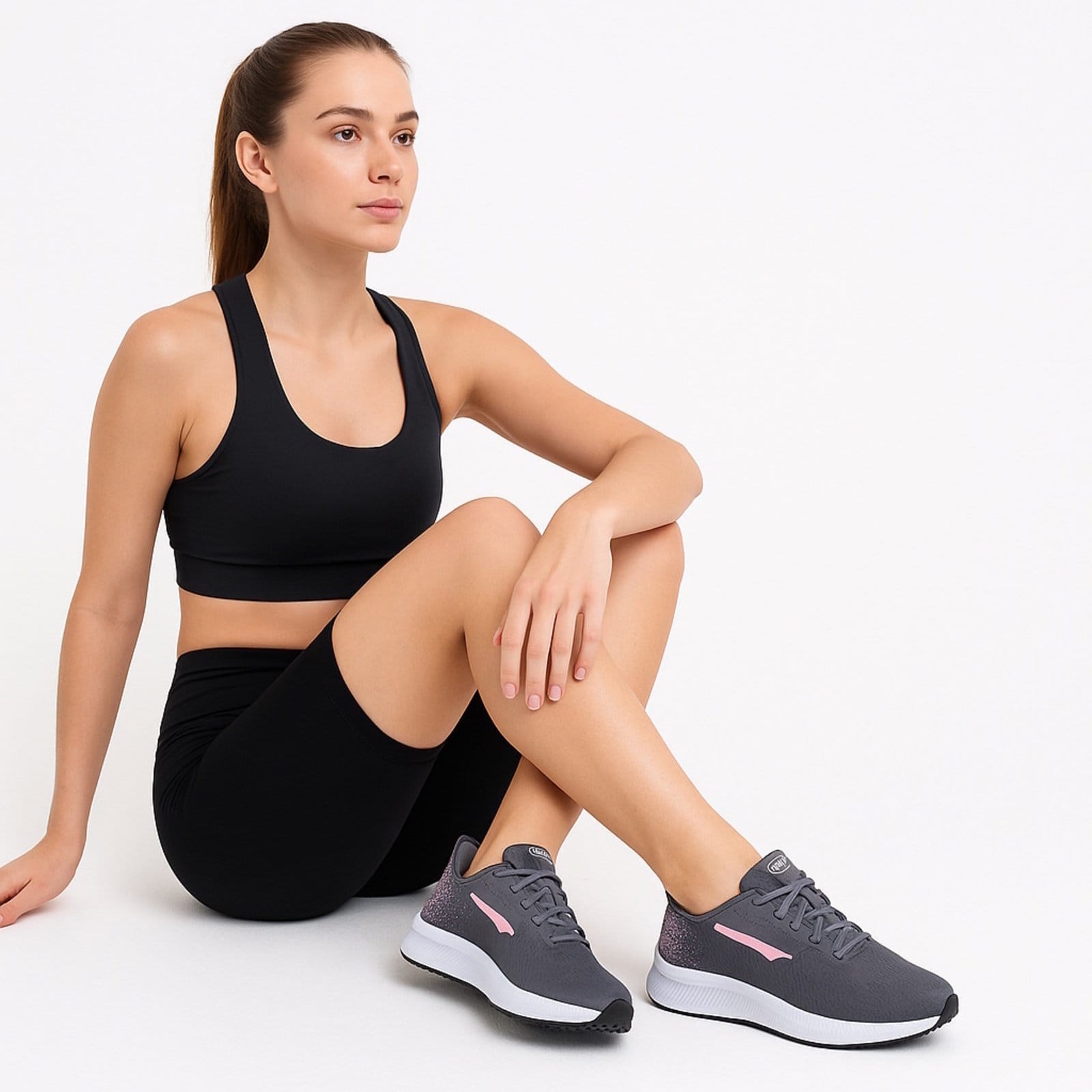 Vista 2 Kit 2 Tênis Academia Caminhada Feminino Confortável Leve e Macio Bia Ramos cinza/grafite