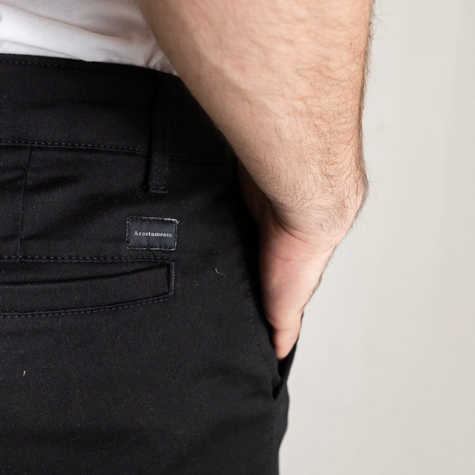 Vista 2 Calça Acostamento Elastano Skinny Black Acostamento preto black